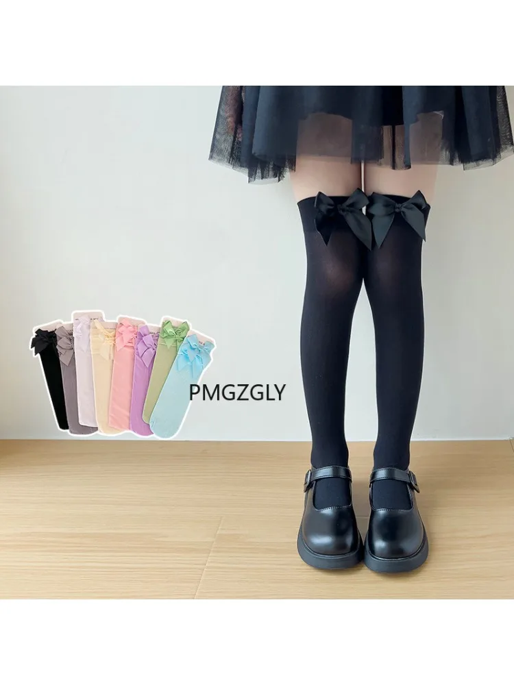 Girls Stockings * Pink Bow Kne - Thigh High Sock Stay Up ulasan dan harga