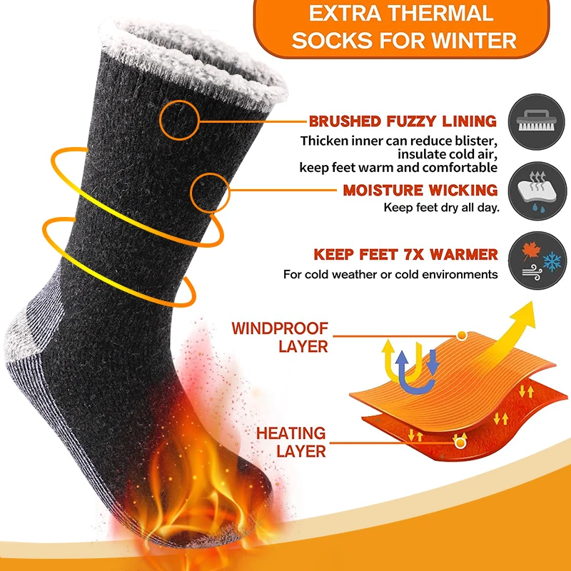 3Pairs High-Quality Thicken Wi - Thermal Sock Winter ulasan dan harga