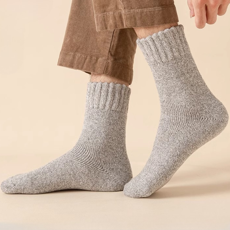 5 Pairs Solid Color Pattern Me - Thermal Sock Winter ulasan dan harga