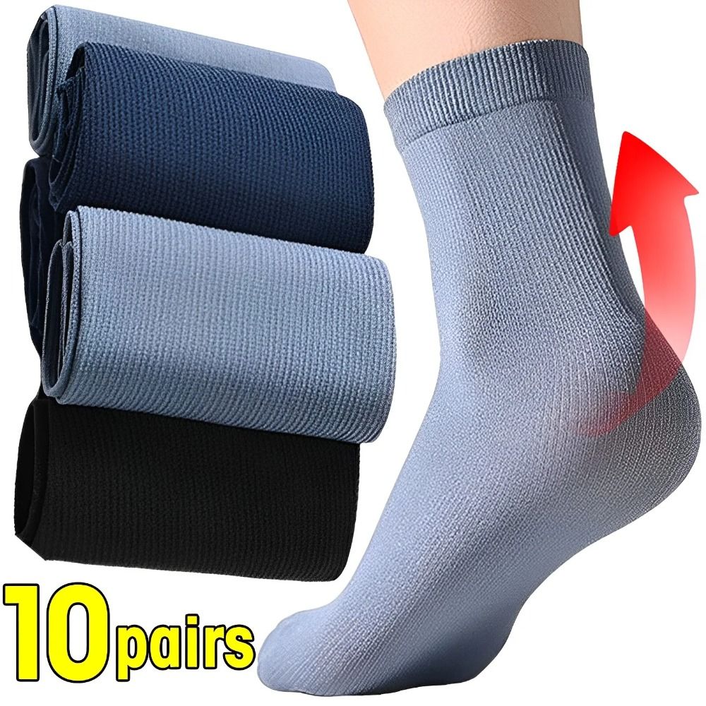 10pairs Fashion Men Ice Silk S - Silk Sock Bamboo ulasan dan harga