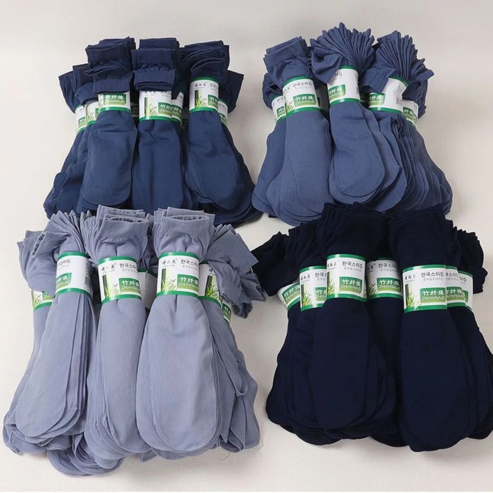 10pairs Fashion Men Ice Silk S - Silk Sock Bamboo ulasan dan harga