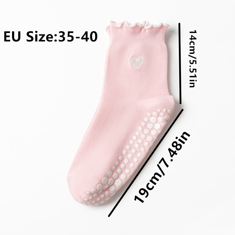 3 Pairs Women Heart Pattern Fr - No Show Sock Women ulasan dan harga