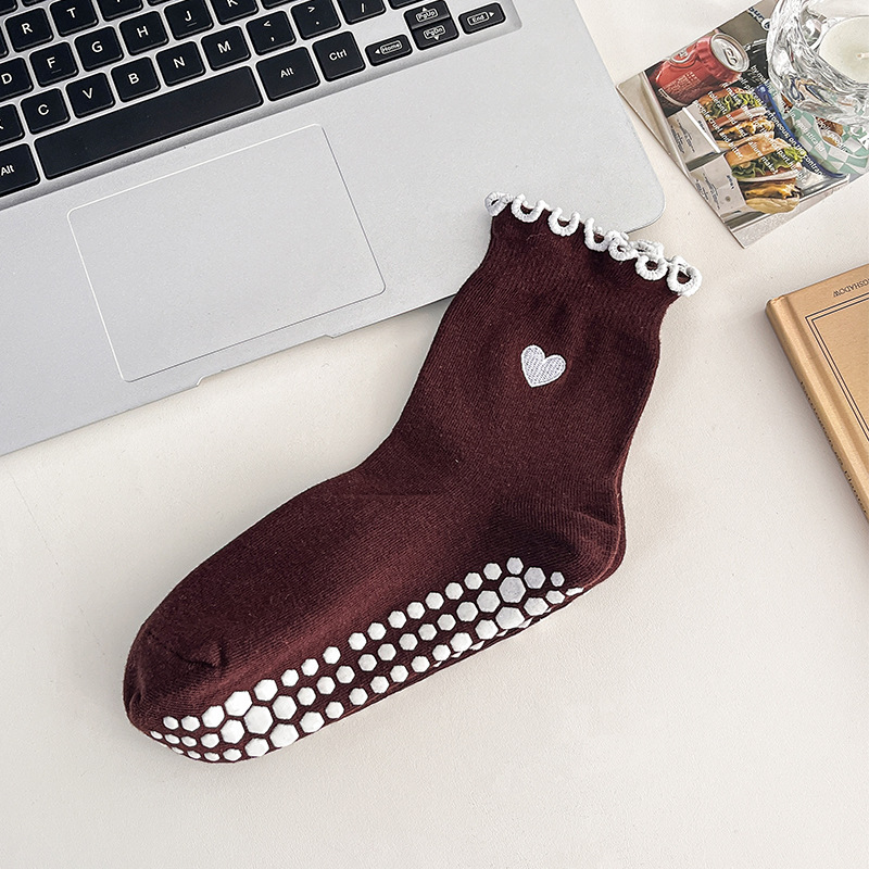 3 Pairs Women Heart Pattern Fr - No Show Sock Women ulasan dan harga