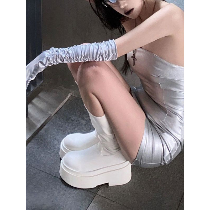 Thick soled long tube boots fo - No Show Sock Women ulasan dan harga